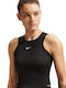 Γυναικείο Αθλητικό Crop Top Αμάνικο Dri-Fit Black / White