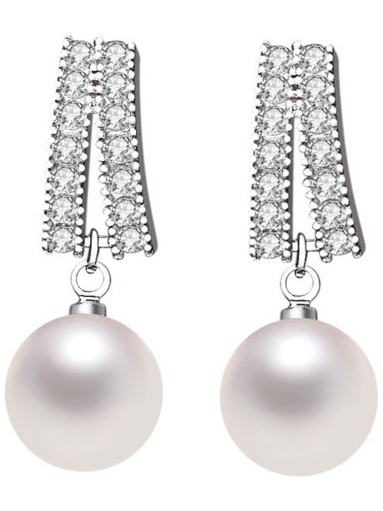Earrings made of Silver with Stones & Pearls