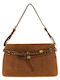 Leather Women's Shoulder Bag Tabac Brown