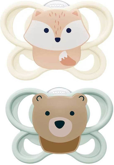 Nuk Pacifiers Silicone Multicolour for 0-2 months 2pcs