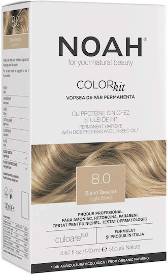 Noah for Beauty Permanent Colour Shampoo no Ammonia 8.0 Light Blonde 140ml