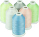 Embroidery Thread Set 6 Spools 1000 M Fluorescent Colors
