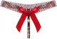 Women Sexy Open Bow Thong Burgundy