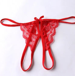 Sexy Lace Thong Red