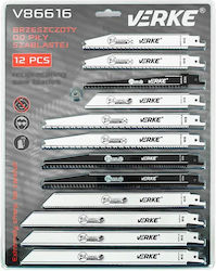 Set Lame De Ferăstrău Pendular Mixte 12 Bucăți Cutie Verke V86616