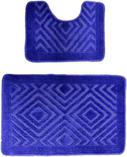 Hausberg Σετ Πατάκια Μπάνιου HB-H435BL Blue 2τμχ