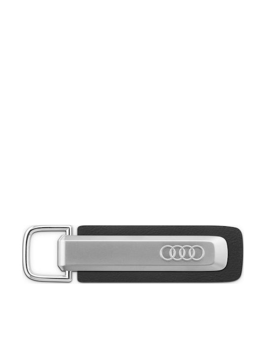 Ключодържател Audi Лого Метален Кожен Връв Сребрист 3182500100