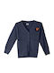 Kids Cardigan Knitted Dark Blue