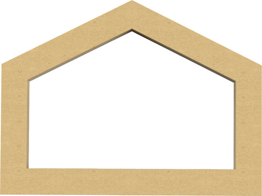 Decorative Design House Frame Perforated MDF 20x15cm