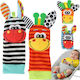 Kruzzel Set Baby Rattles and Wrist Rattles for Newborns