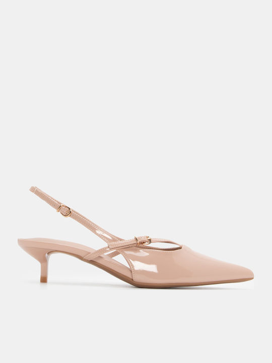 Luigi Pumps mit Riemchen Rosa