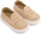 Babywalker Beige Baptism Leather Moccasins