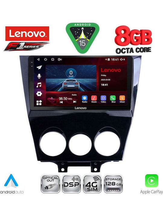 Lenovo Car Audio System for Mazda RX-8 2008-2014 (Bluetooth/USB/WiFi/GPS/Apple-Carplay/Android-Auto) with Touch Screen 9"
