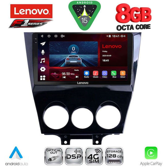 Lenovo Auto-Audiosystem für Mazda RX-8 2008-2014 (Bluetooth/USB/WiFi/GPS/Apple-Carplay/Android-Auto) mit Touchscreen 9"