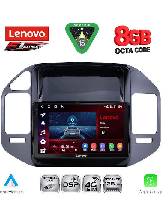 Lenovo Car Audio System for Mitsubishi Pajero 1999-2006 (Bluetooth/USB/WiFi/GPS/Apple-Carplay/Android-Auto) with Touch Screen 9"