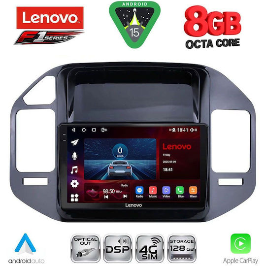Lenovo Car Audio System for Mitsubishi Pajero 1999-2006 (Bluetooth/USB/WiFi/GPS/Apple-Carplay/Android-Auto) with Touch Screen 9"