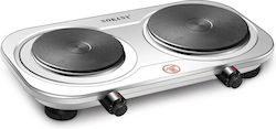 Sokany Enamel Countertop Double Burner Brown