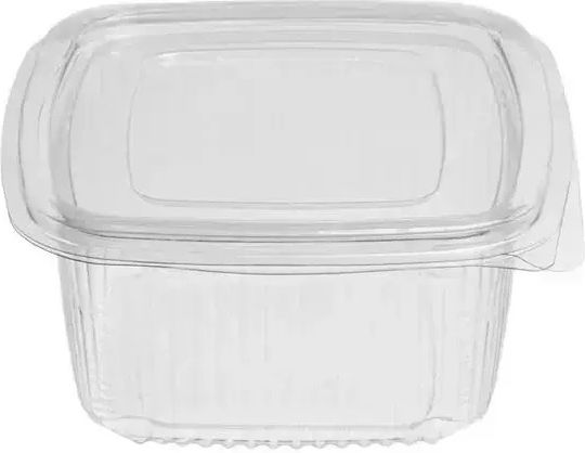 Pet Container 500ml Transparent Square Embedded Lid 100pcs