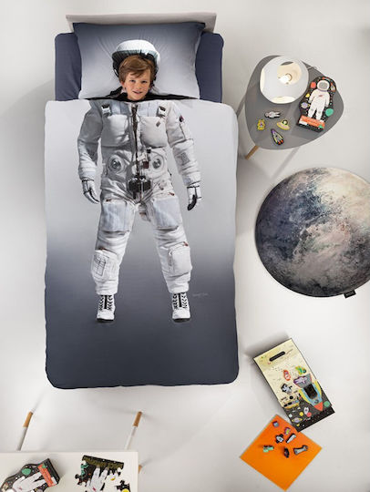 Saint Clair Bettwäsche-Set Einzel Baumwolle Space Grey 170x250cm 3Stück