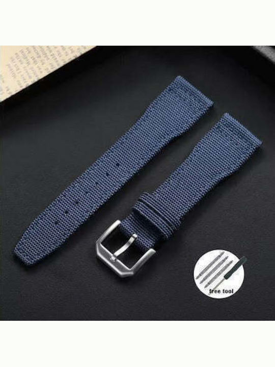 Riemen aus Stoff Blau 22mm