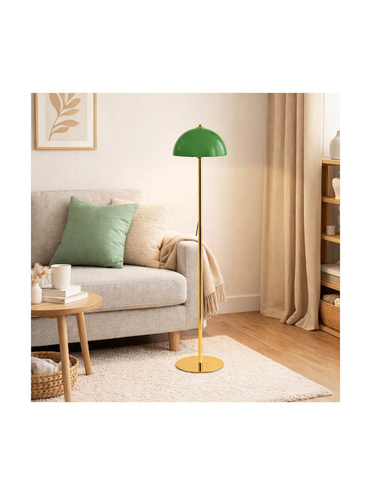 SteweHome Floor Lamp for Living Room with Metal Base Atmospheric Lighting Green 140x25 cm