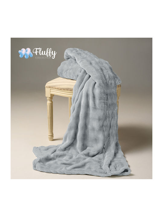 Cosy All Seasons Κουβέρτα Βελουτέ Μονή 160x220εκ. Γκρι