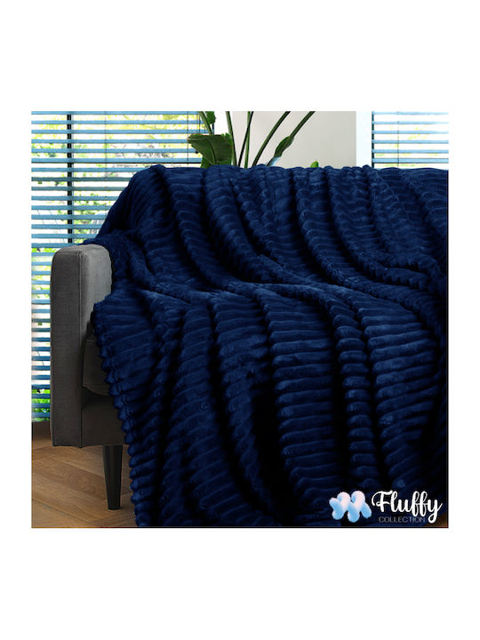 Cosy All Seasons Κουβέρτα Βελουτέ Υπέρδιπλη 220x240εκ. Μπλε Σκούρο 04.00749