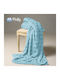 Cosy All Seasons Samtige Decke Einlagig 160x220cm Hellblau