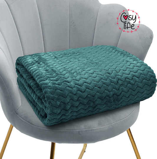 Cosy All Seasons Blanket Velvet Double 215x230cm Petrol