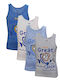 Onurel Set of Kids' Undershirts Multicolored 4pcs
