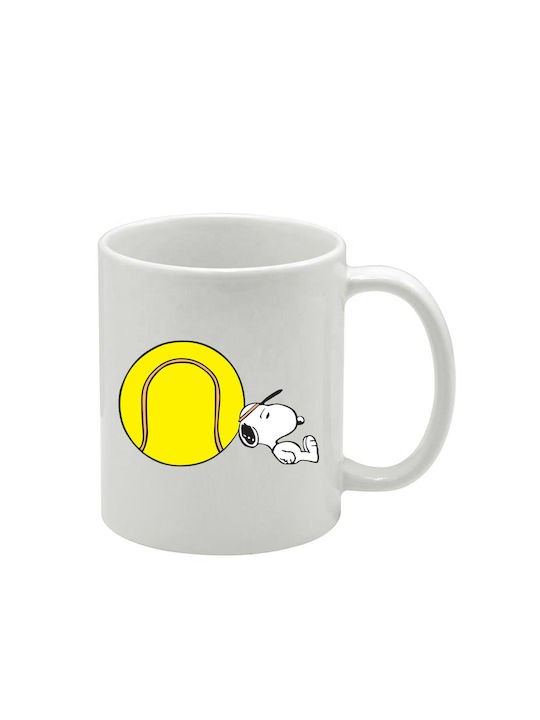 Weiße Tasse Snoopy