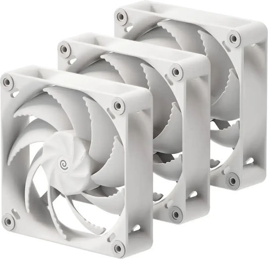 HAVN H12 Case Fan 120mm 2100rpm with ARGB Lighting and 4-Pin PWM Connection 3pcs White
