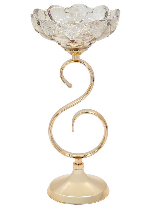 Keskor Candle Holder Metal in Gold Color 15x15x...