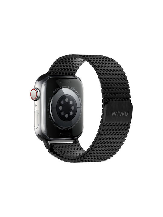 Wiwu Λουράκι Ανοξείδωτο Ατσάλι Μαύρο (Apple Watch 38/40/41/42mm)