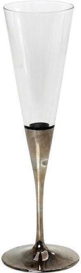 Espiel Satz Champagner Kelch Glas Silber 150ml 6 Stück