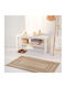 Brown Bath Mat Solid Color Soft Texture for Daily Use 60x100 Cm