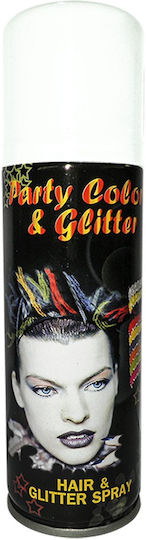 Party Color & Glitter Αποκριάτικο Σπρέι Μαλλιών για Halloween 125ml Λευκό