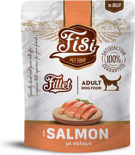 Fisi Wet Dog Food Pouches With Salmon And Fish 500gr