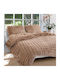 Cosy All Seasons Duvet Cover Set Flannel Single with Pillowcase 160x240 Light Brown