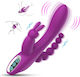 Smd Trinity Pro 3-in-1 Rabbit G-spot Vibrator Anal Beads 10 Vibration Modes 21cm Purple