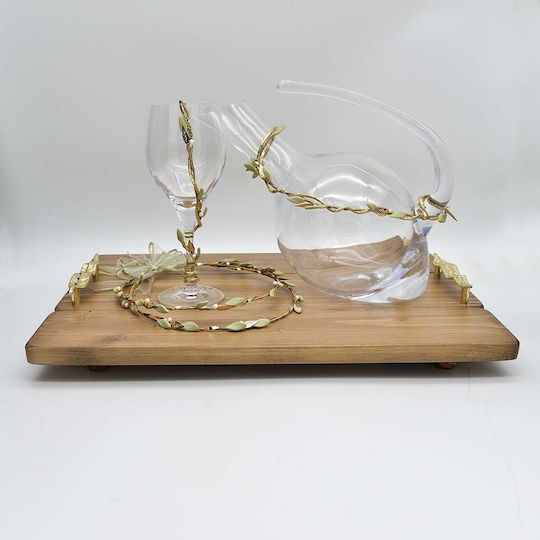 Set Best Man Set Wooden / Gilt / Crystal Gold 3pcs Set Best Man Set Wooden / Gilt / Crystal Gold 3pcs