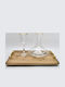 Set Best Man Set Wooden / Gilt / Crystal Gold 3pcs