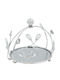 Keskor Metallic Round Decorative Tray with Mirror 22x22x18cm