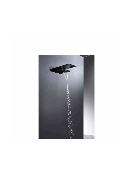 Excel Built-in Mixer, Hand Shower & Shower Head Set for Shower 3 Exits Black