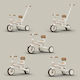 Lecoco C-walker S3 Μετατρεπόμενο με Χειρολαβή Γονέα για 1-5 Ετών Καφέ