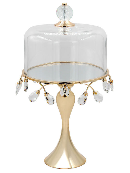 Keskor Cake Stand Gold 28x28x49cm