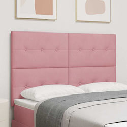 vidaXL LED-Betthaupt aus Holz Rosa 144x128 cm