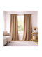My Home Luxury Curtain With Pencil Pleat Dellia Brown 280x270cm