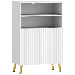 HomCom Шкаф За Баня 60x31.8x93cm Бял 834-917V90WT