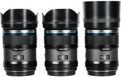 Sirui Kit Camera Lenses Sniper f/1.2 23mm, 56mm, 33mm Fixed for Sony E Mount Black